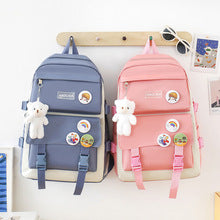0813H 4pcs/set canvas casual backpack