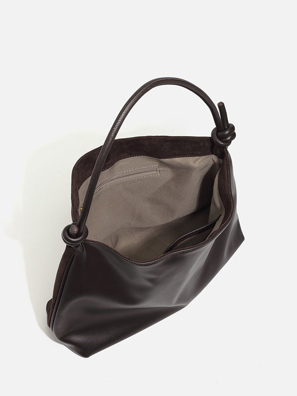 1845 suede leather women shopping bag