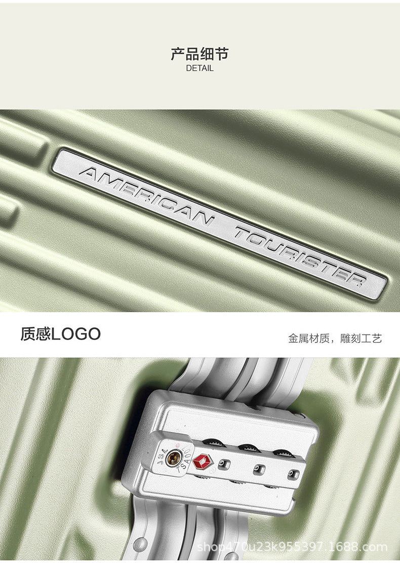 2091- 20inches aluminium suitcase 8 wheel rotating trolley case