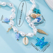 2726 starfish and pearl shell necklace