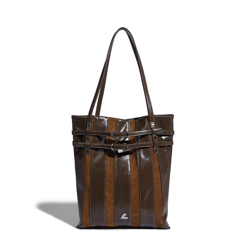 1054-10 leather shopping totes