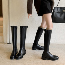 2660 chunky heel round toe high boots