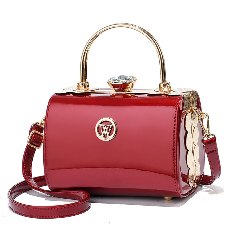 3674 patent leather crossbody bag