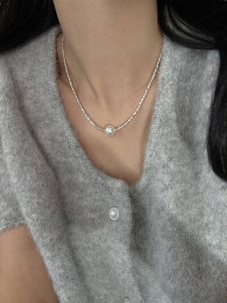 1673 925 silver pearl necklace