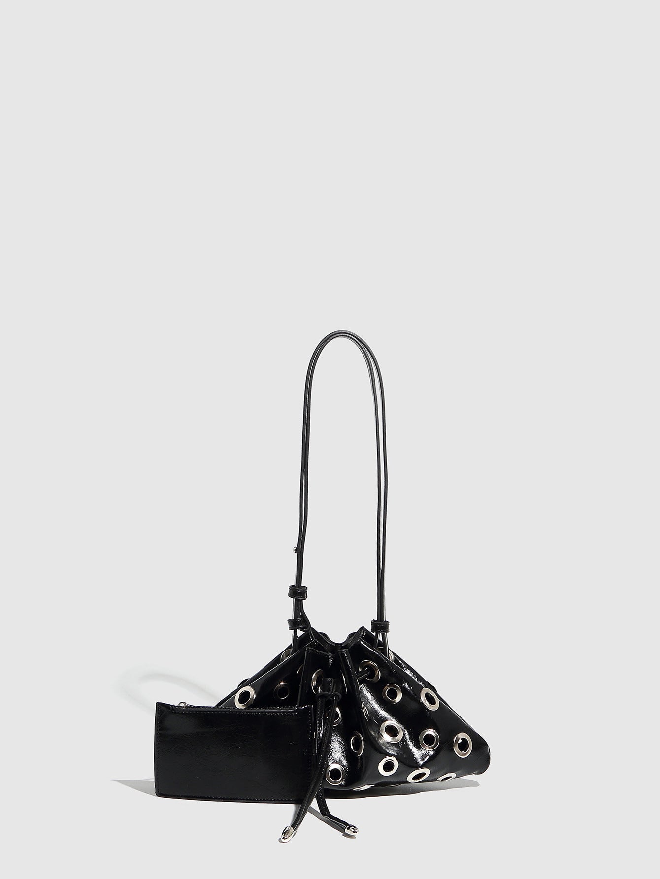 1238 genuine leather small rivet handbag