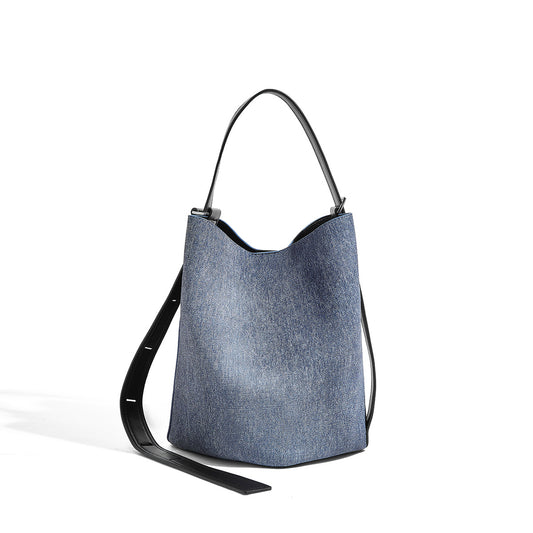 2153 denim bucket handbag