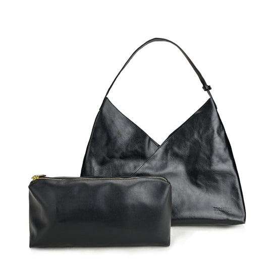 1166 large leather 2pcs/set handbag