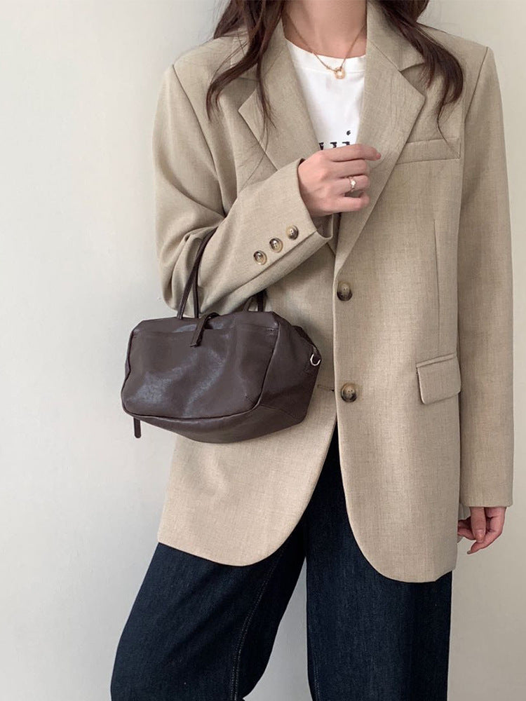 1191 genuine leather boston handbag