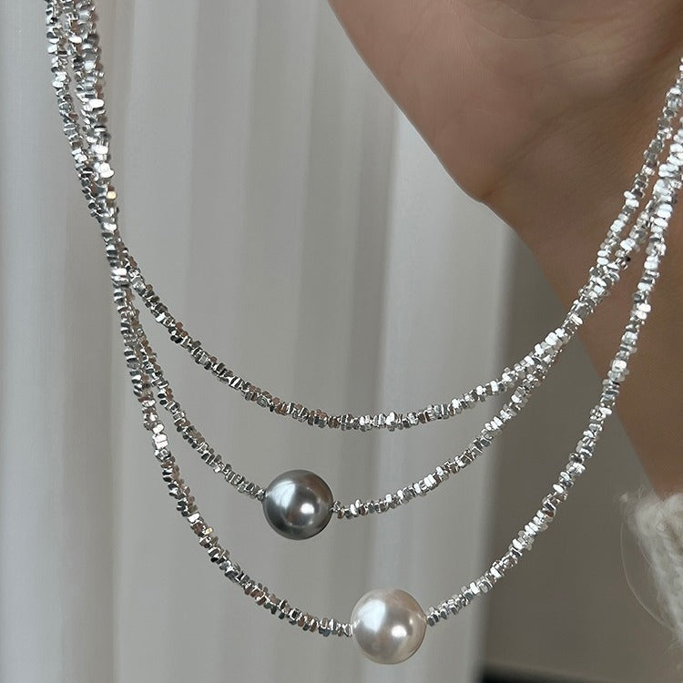 1673 925 silver pearl necklace