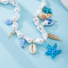 2726 starfish and pearl shell necklace