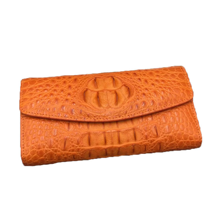 1007 crocodile leather casual clutch