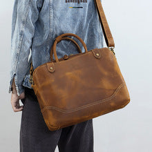 2634 Cowhide large briefcase bag