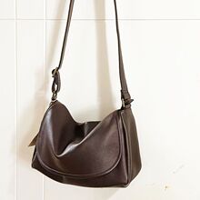 993 soft genuine leather flap crossbody bag