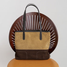 2736 large shopping totes in suede