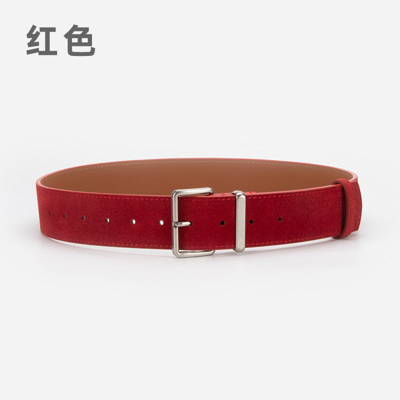 780 suede leather pin buckle leisure belt
