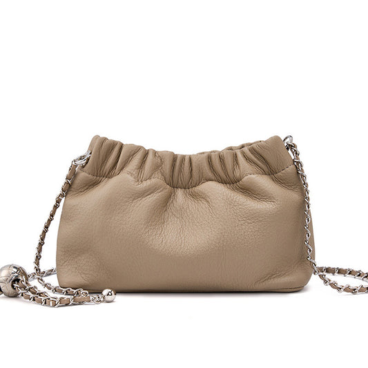1691  sheep skin chain crossbody bag