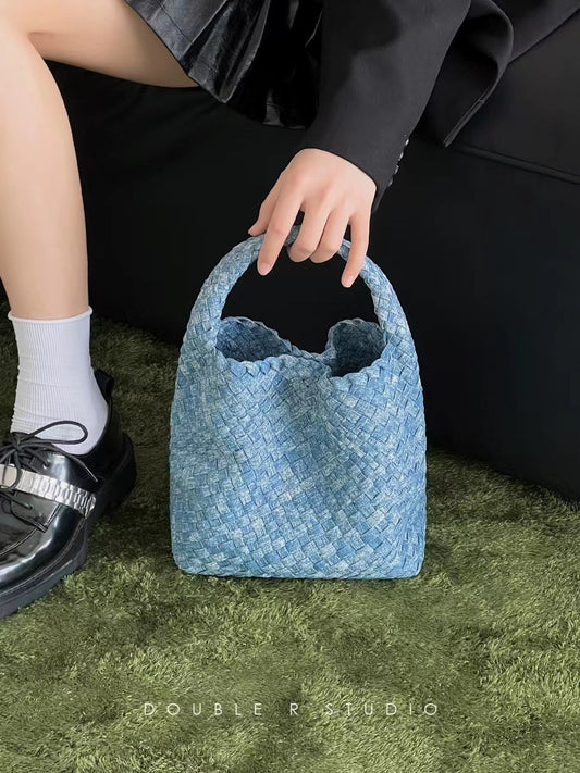 2117 niche style denim kitted bag