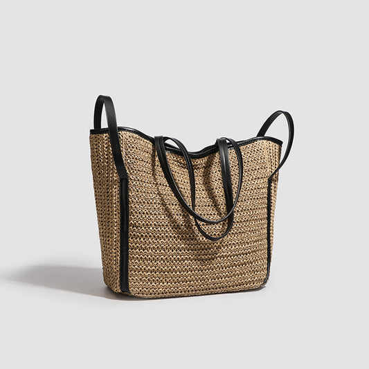 1383 raffia large beach bag