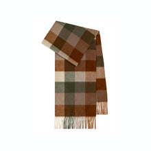 3140 winter wool plaid scarf for women