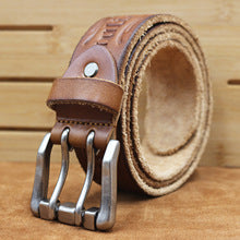 2212 vintage pin buckle cowhide belt
