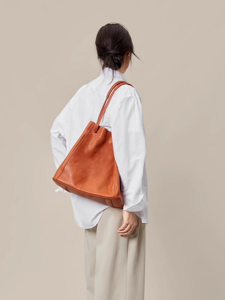 751 genuine leather large handbag