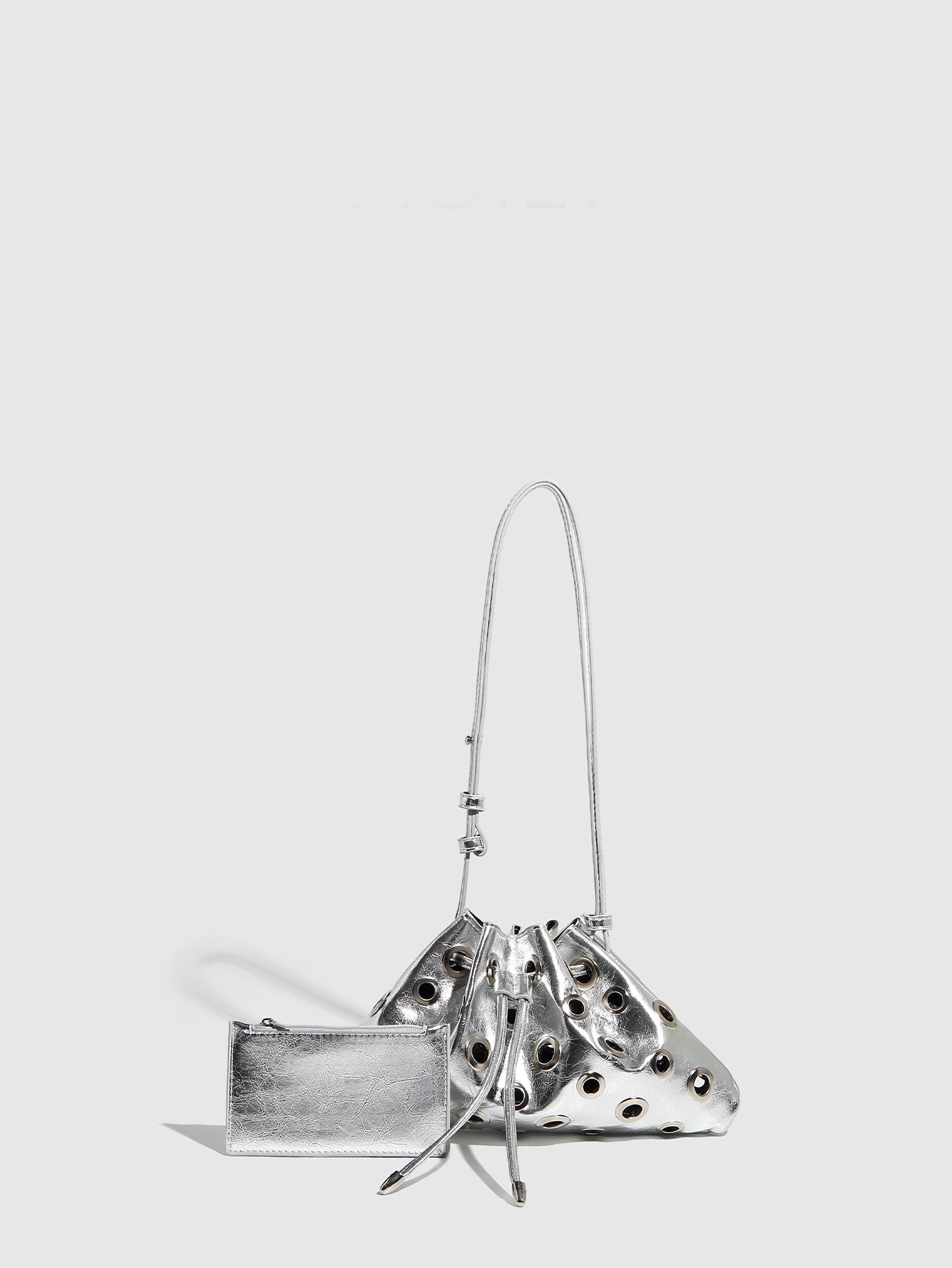 1238 genuine leather small rivet handbag