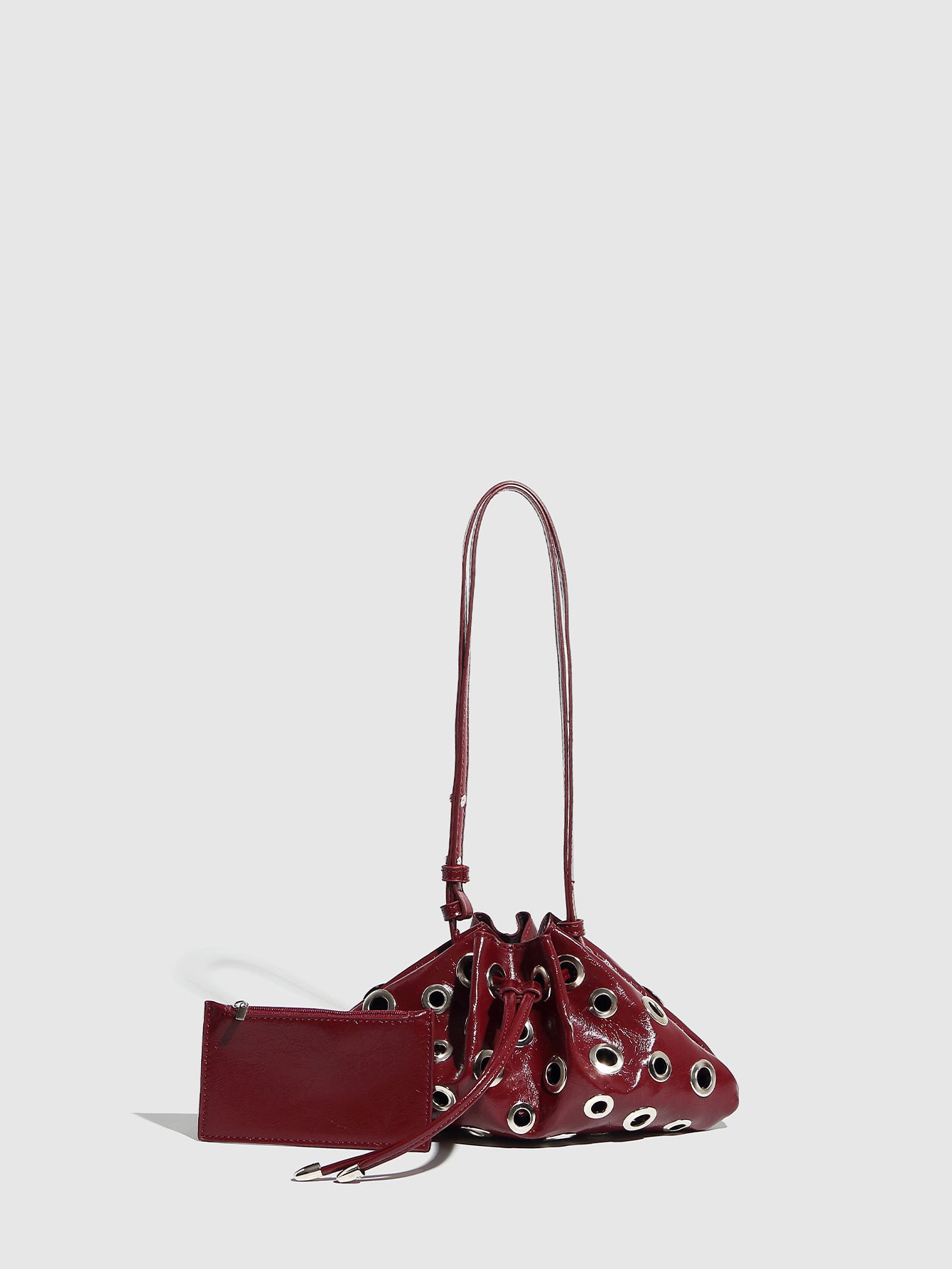 1238 genuine leather small rivet handbag