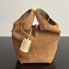 2635 vintage large suede bucket