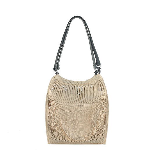 2373 mesh woven portable handbag