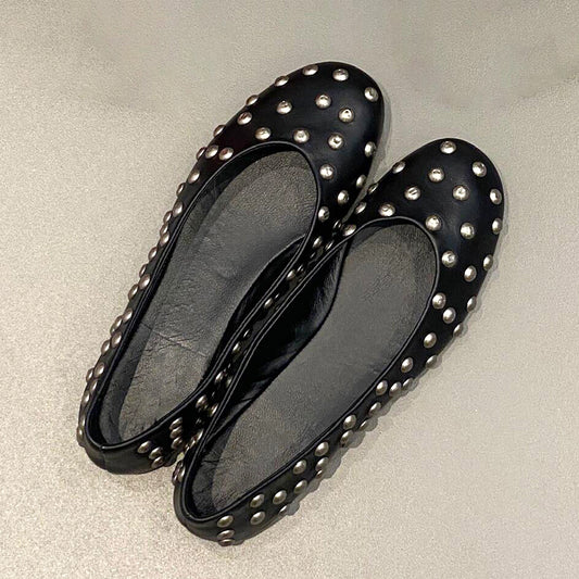 4556 genuine leather flats