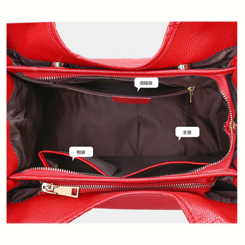 608 personalize genuine leather shoulder bag