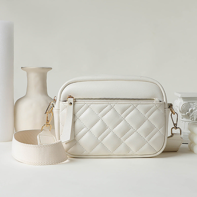 1705 Micorfiber plaid camera crossbody bag