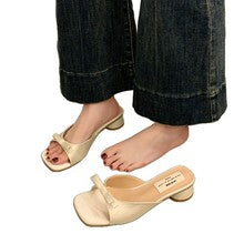 1452 square heel women summer sandals