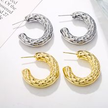 2563 luxury niche large silver needle earring