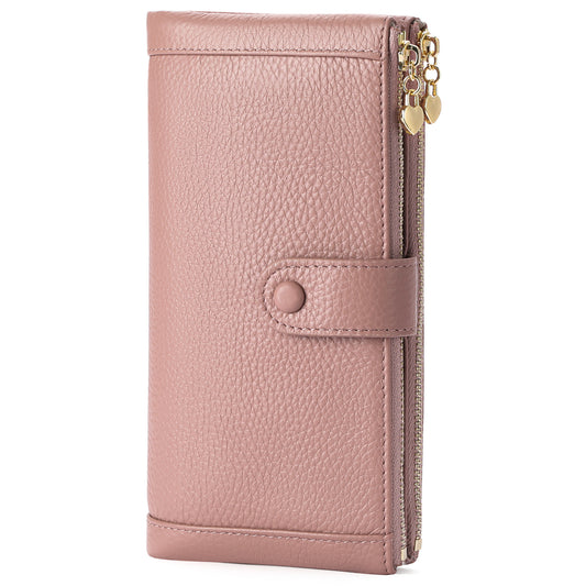 652 double zip long purse