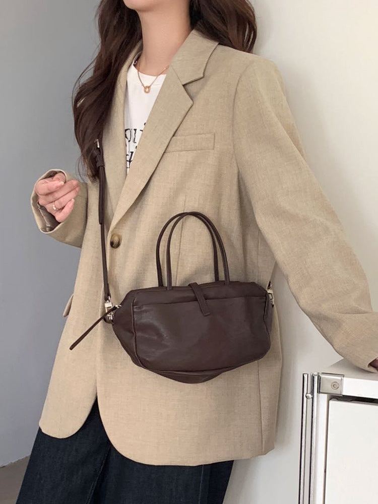 1191 genuine leather boston handbag