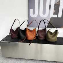 2720 small size cowhide handmade bucket bag