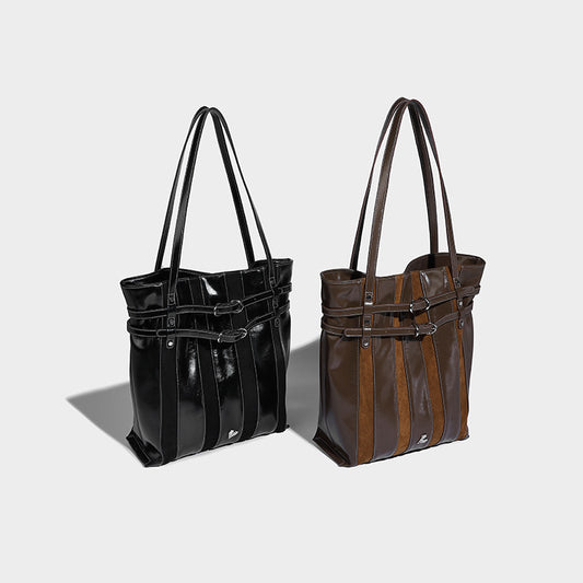 1054-10 leather shopping totes