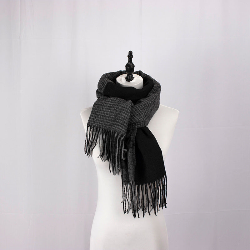 BT-S1 plaid cashmere scarf