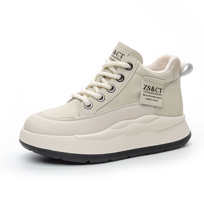 3785 casual fleece-lines platfrom sneakers