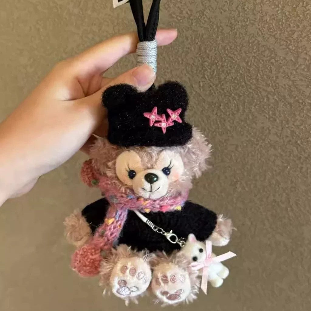 2093 lovely plush cat pendant keychain
