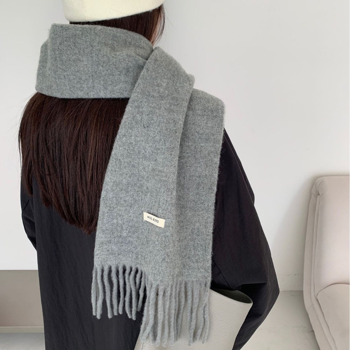 3962 high-end solid cashmere scarf