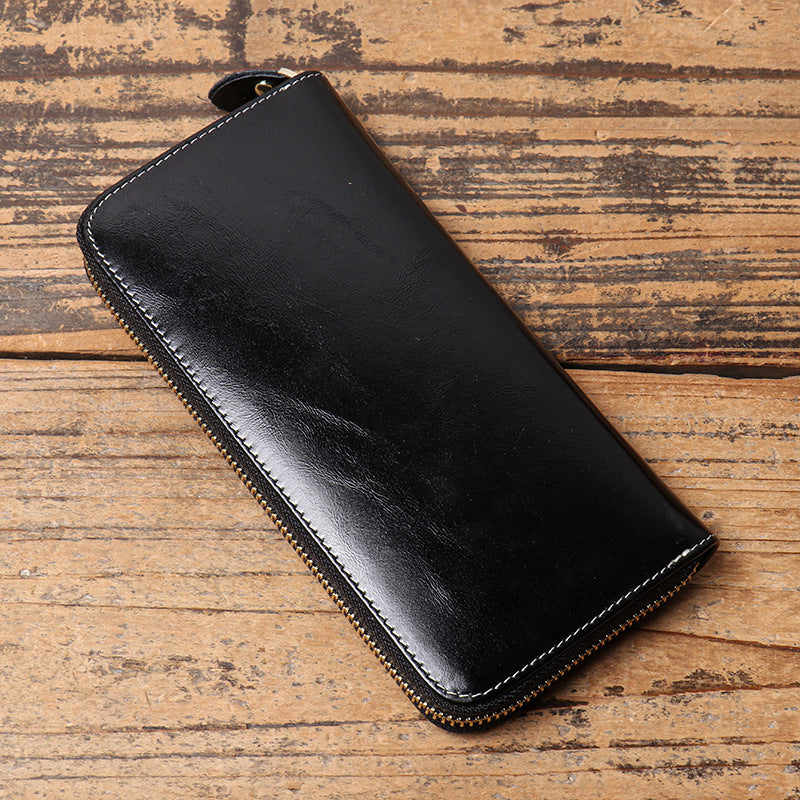 222 leather zip wallet