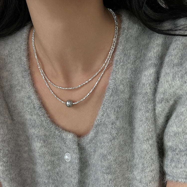 1673 925 silver pearl necklace