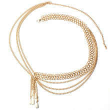 2176 women chain pearl belt