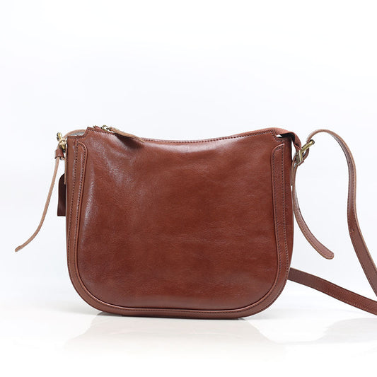 1821 solid leather messenger bag