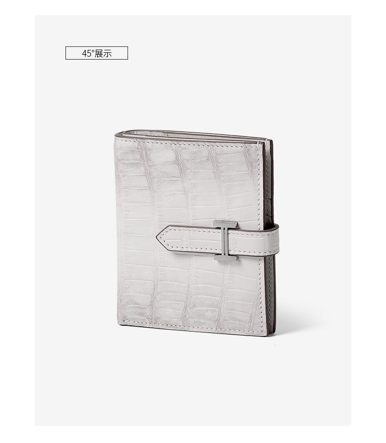 3672 crocodile leather wallet card holder