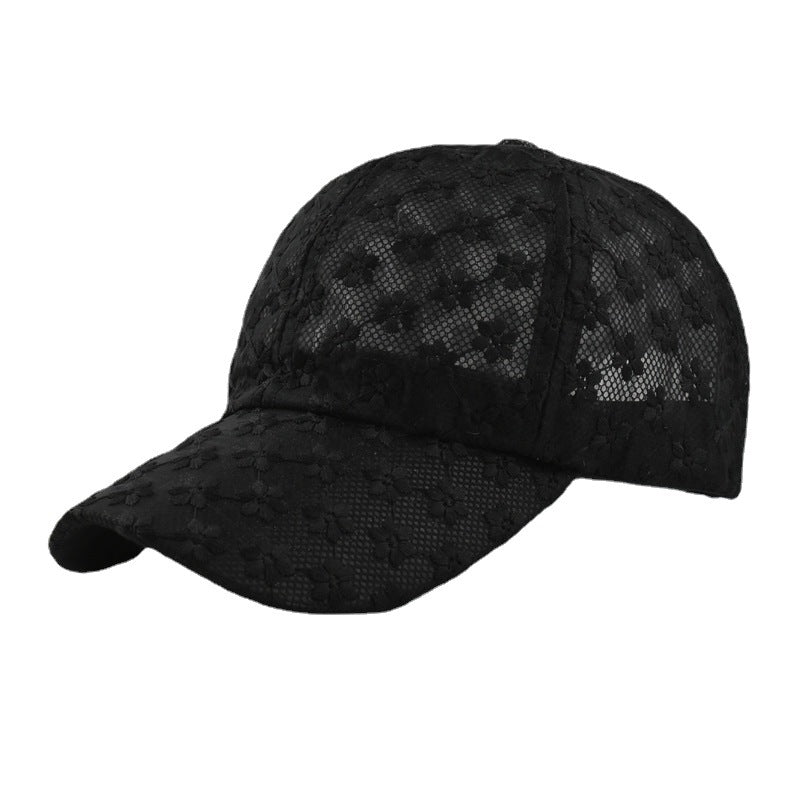2118 flower embroidery breathable baseball cap