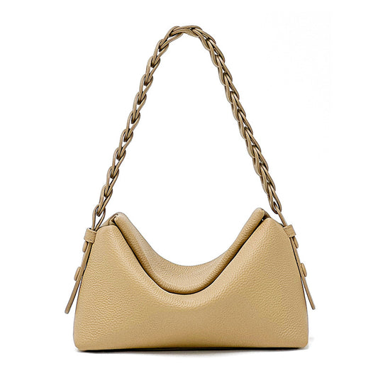 1846 cowhide weave shoulder bag