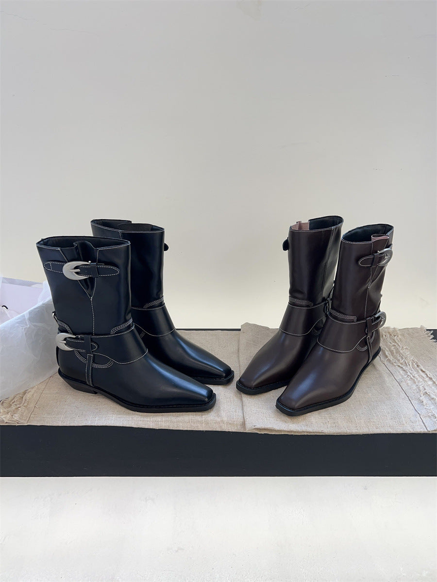 292 genuine leather winter boots